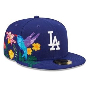 NEW ERA - MLB Hat - Los Angeles Dodgers Blooming 59FIFTY Fitted Cap - Blue